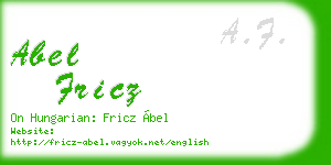 abel fricz business card